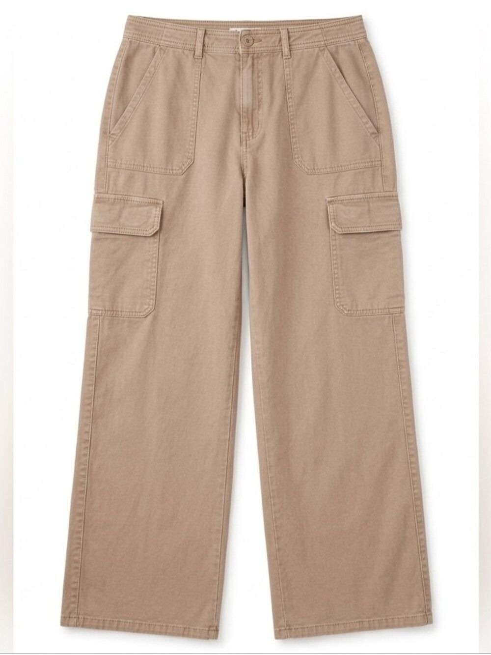 George Women's Straight Leg Cargo Pants - Tan, Size 10, NWT